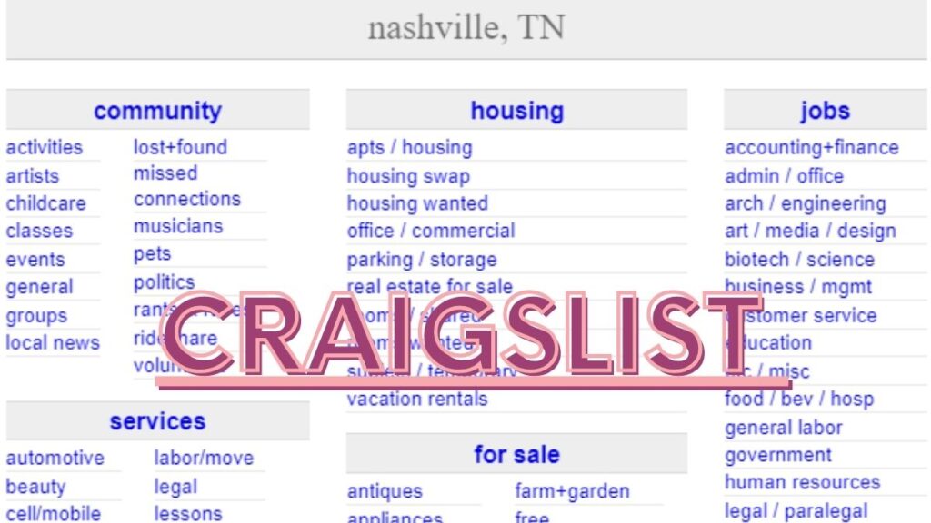 craigslist in nashville tn