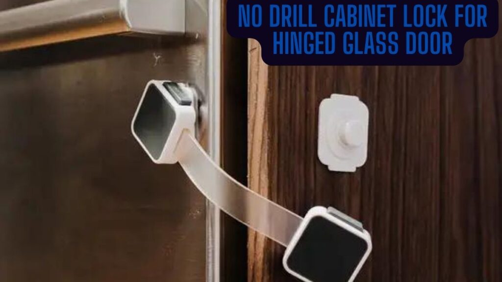 No Drill Cabinet Lock for Hinged Glass Doo