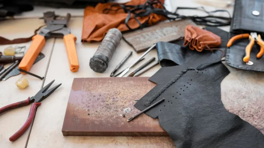 Faux leather in use to make garments and other accessories