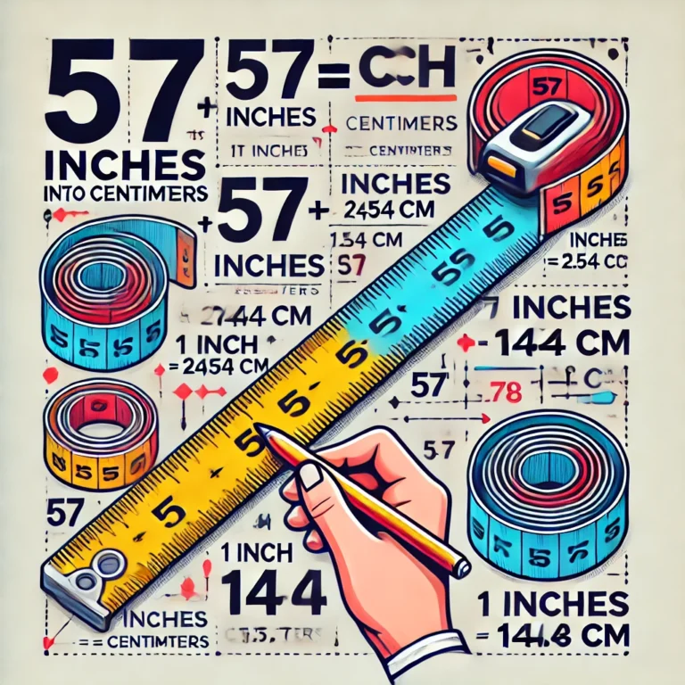 57 inches to Centimeters