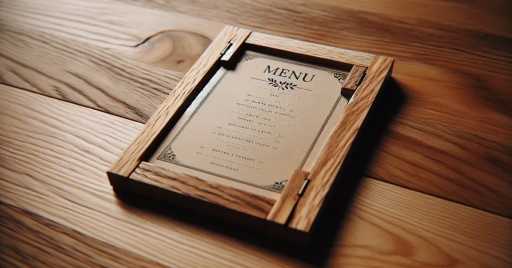 Wooden Menu