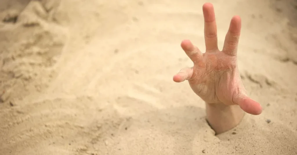 Woman Swallowed by Quicksand