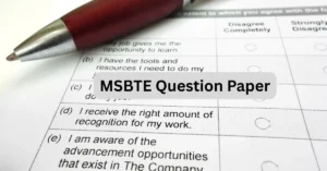 An MSBTE question paper is structured in a standardized format, regardless of the branch or subject.