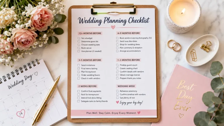 Wedding Planning Checklist: Complete 12-Month Guide