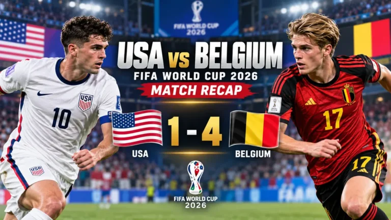 usa vs belgium: World Cup 2026 Match Recap