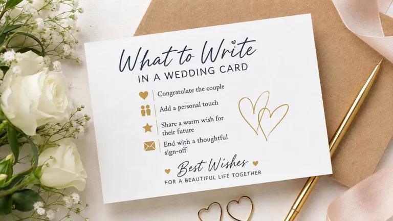 What to write in a wedding card: Messages & Examples